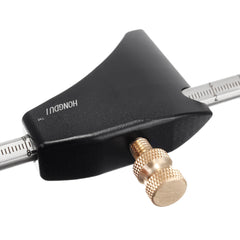 Adjustable Woodworking Scribe Tool - Durable Aluminum Alloy & Stainless Steel, Comfortable Grip, Quick Operation, Black/Silver