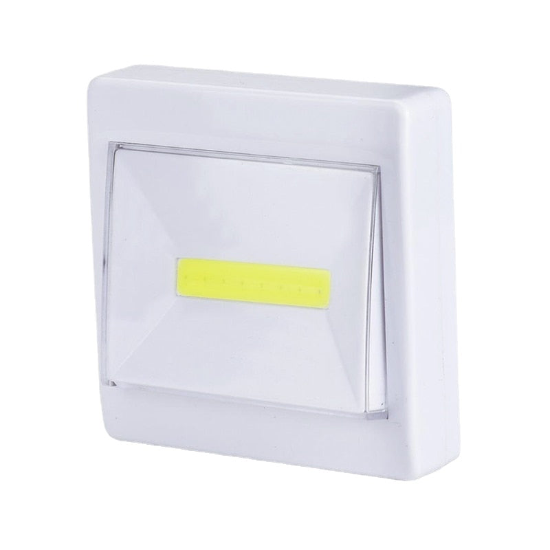 Ultra Bright COB LED Wall Light Night Lights Camp Lamp Battery Operated with Switch Magic Tape for Garage Closet Bedroom
