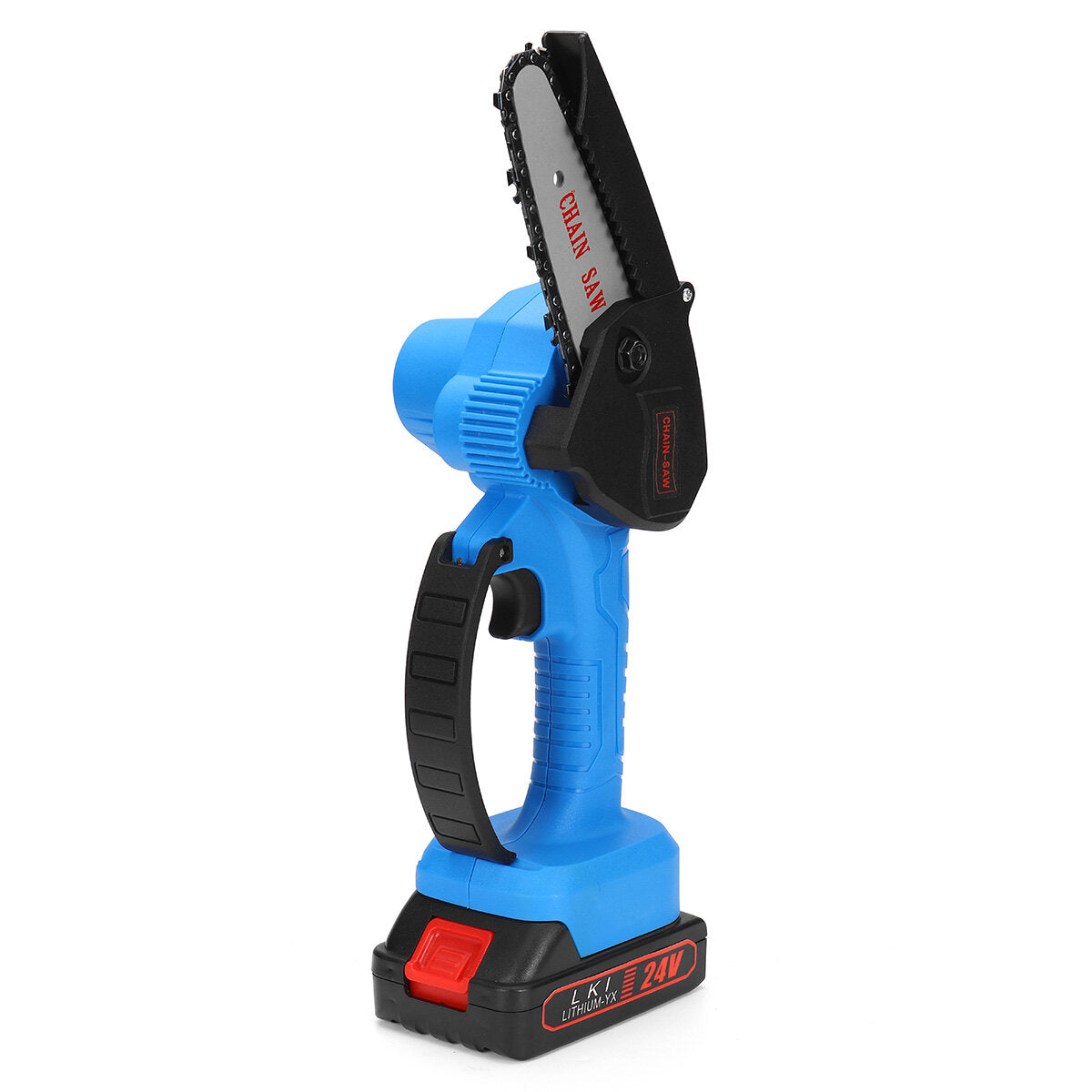 24V 4 Inch One-Hand Electric Cordless Chain Saw Woodworking Chainsaw 550W