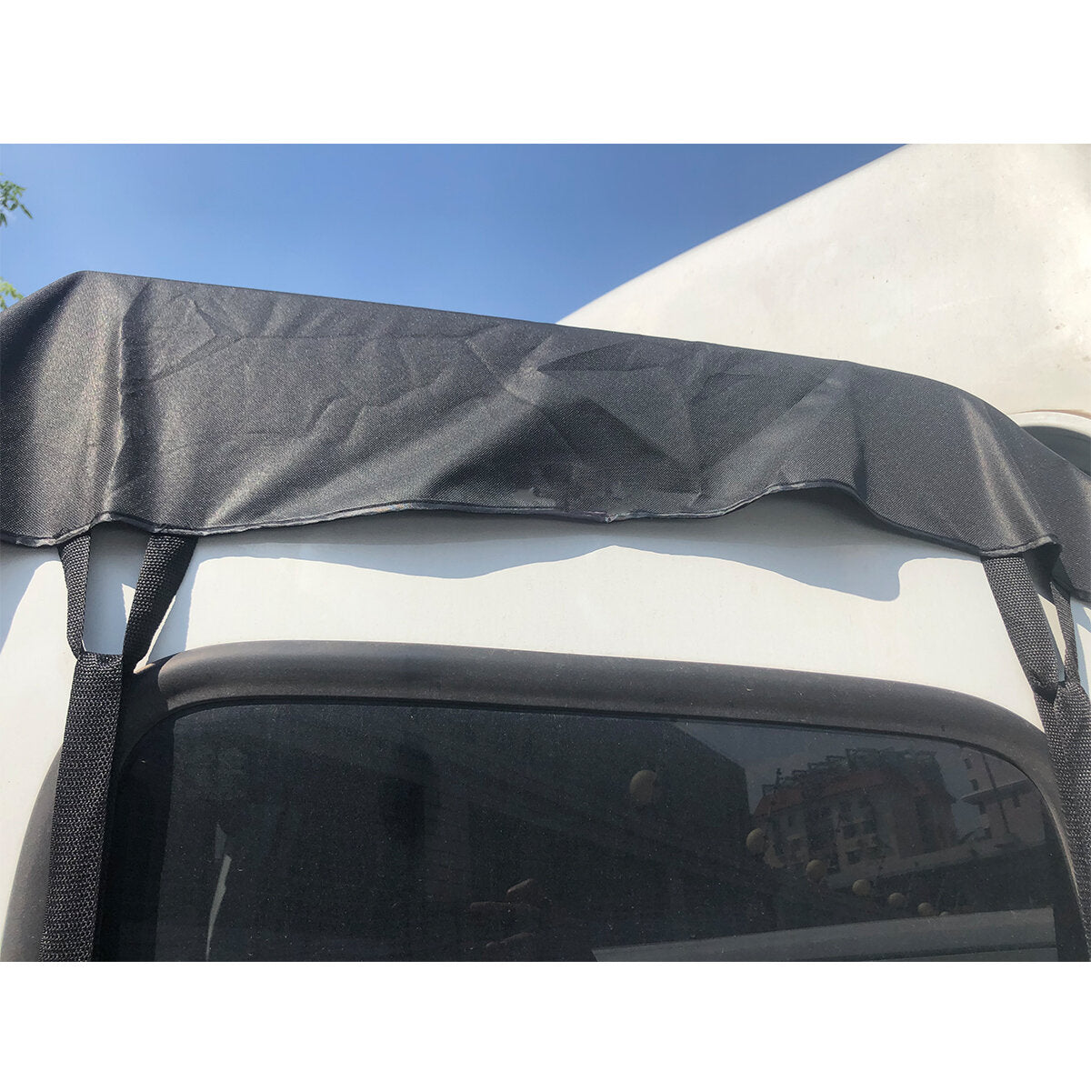 Rear Barn Door Awning Cover Car Sunshade Covers Black Fits For Ford Transit Custom 2013 Onwards