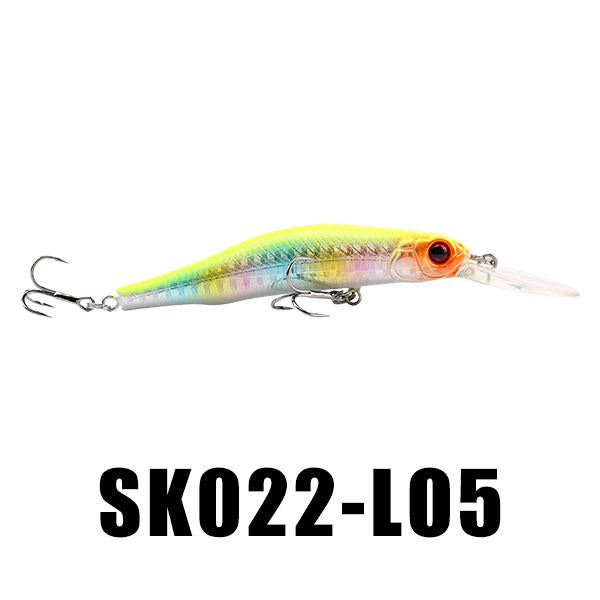 1PC 9g 80mm 0-1.5m Depth Minnow Fishing Lure BKK Hooks Fishing Hard Baits