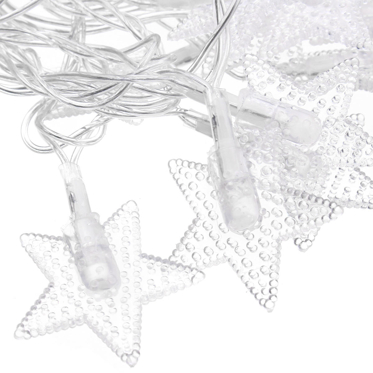 5M 40LEDs Plug-In Colorful Warm White Pure White Star Fairy String Light for Christmas Party AC220V