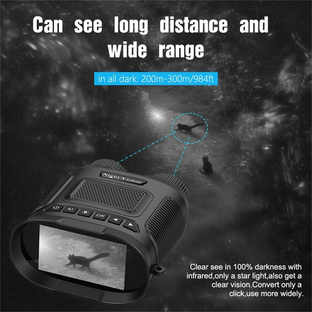 2.5K UHD 8X Digital Zoom 4K Photo 40MP Rechargeable Night Vision Telescope Infrared Binoculars for Hunting Camping