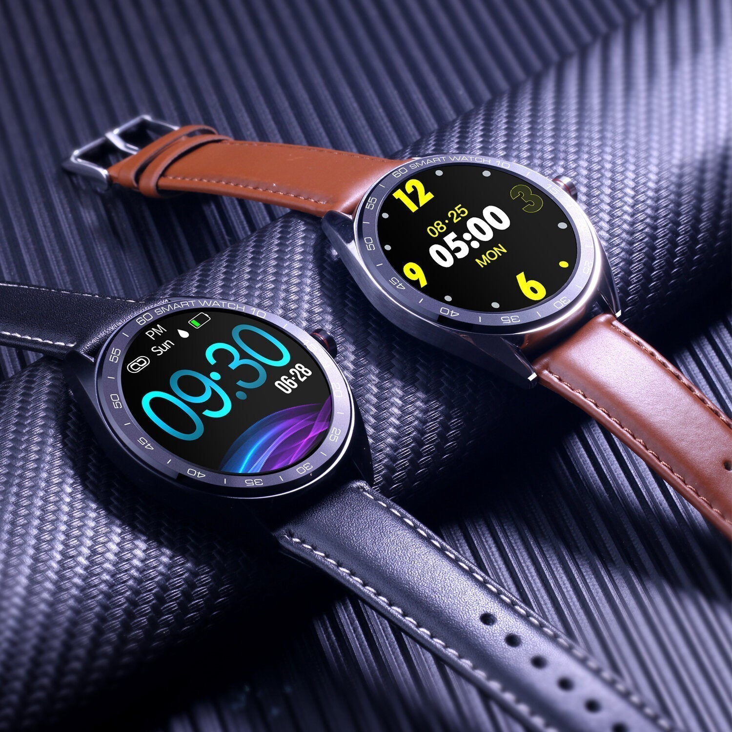 Full Touch Color Screen Smart Watch Multi Function Business Style HR and Blood Pressure Monitor Wristband