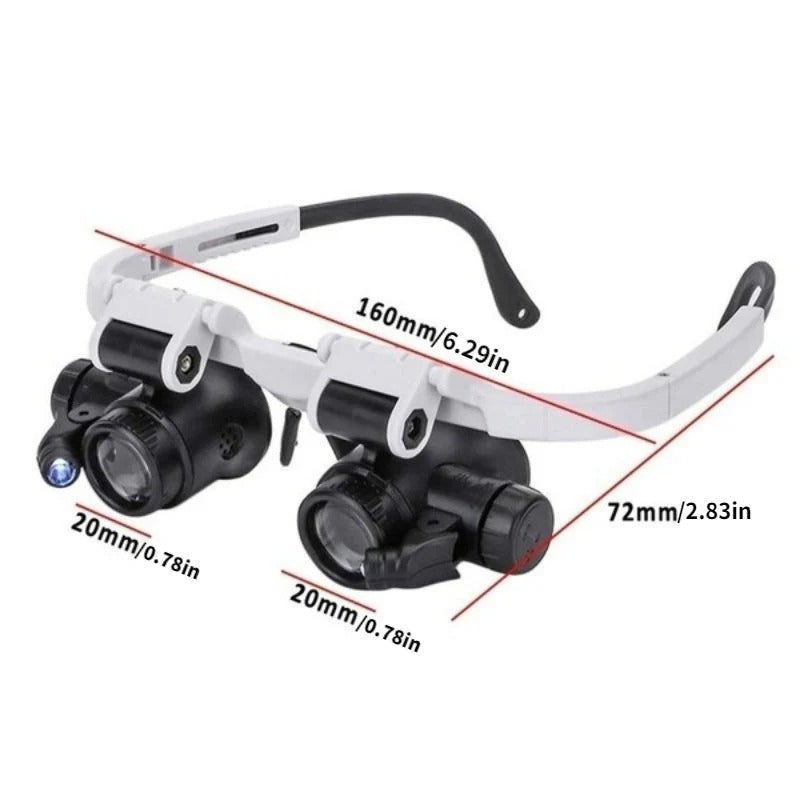 8X/15X/23X Mini Foldable Magnifier With LED Light Stand Optical Instruments
