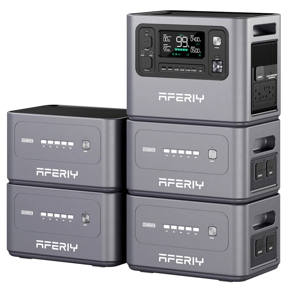 2800W 2048Wh LiFePO4 Portable Power Station, Optional Expansion Battery, 1200W Solar Input, App Control & UPS Backup