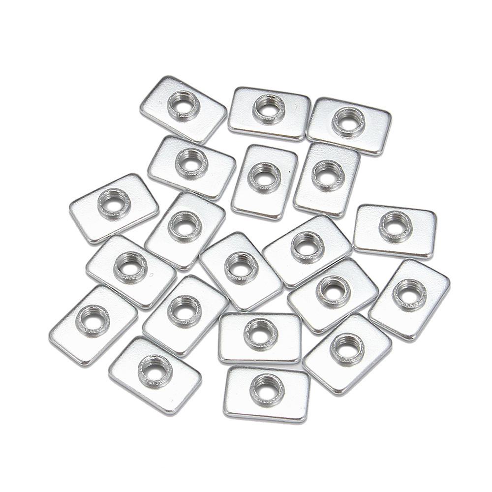 20pcs M3 Steel Zinc Plated Tee Nuts for 2020 V-slot Aluminum Profiles Extrusions