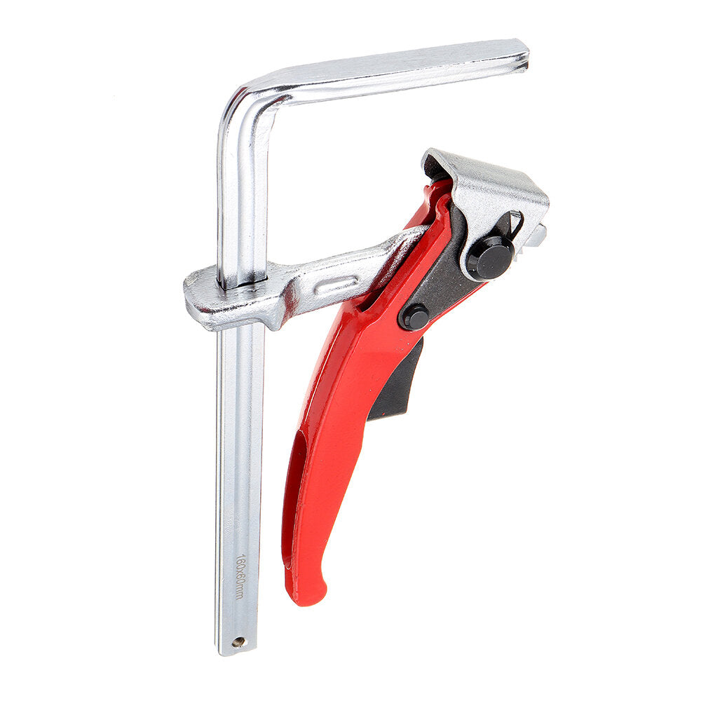Forging Rail F Clamp - Quick Fixation Tool for MFT Table & Guide Rails - Metal, Red/Silver, Ideal for Woodworking DIY