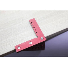 High Precision Aluminum Angle Ruler - 0.1 Accuracy, Multi-Functional 90°/45° Guide for Woodworking, Durable & Easy to Use
