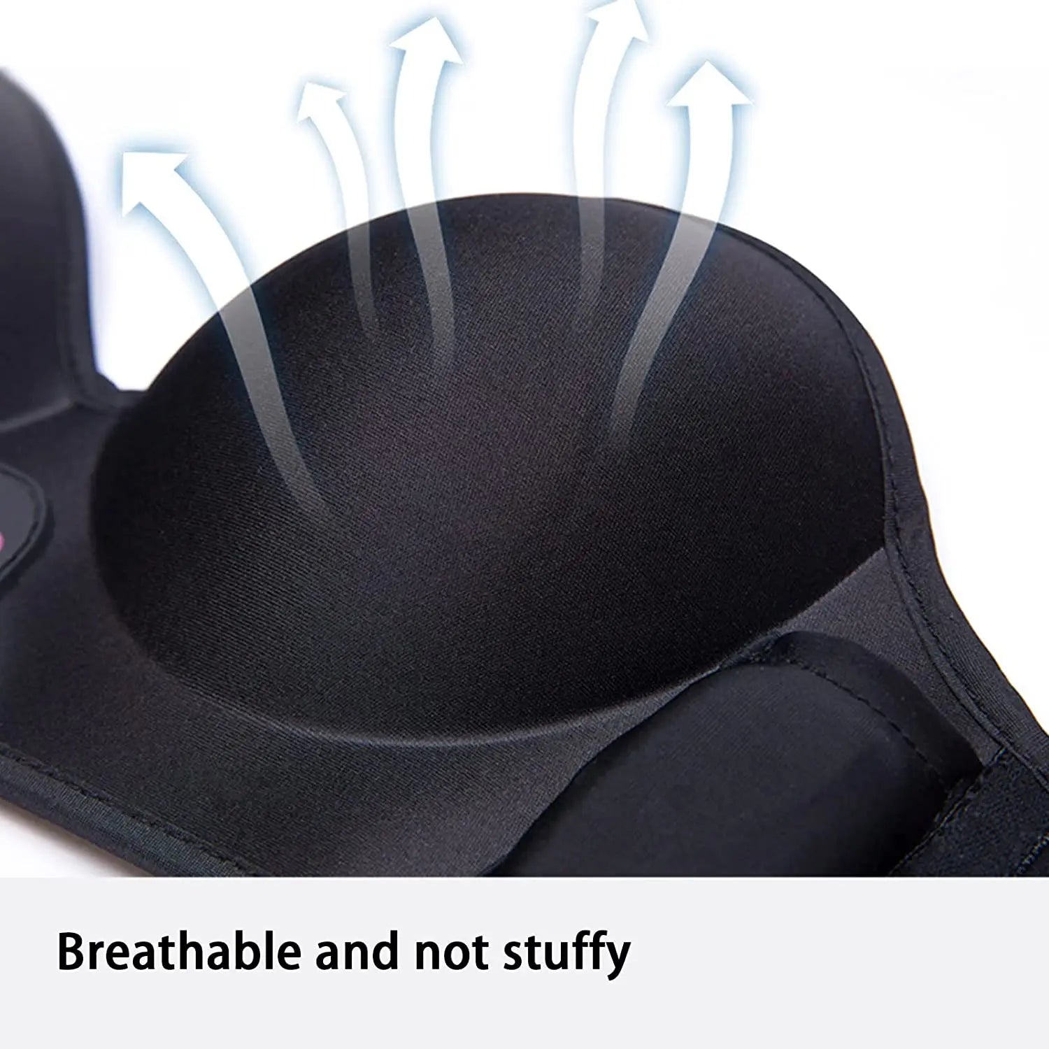 Vibration Breast Massager Bra - Adjustable, Wireless, Black, 12V, 15 Min Massage, Intelligent Temp Control, Comfortable Wear