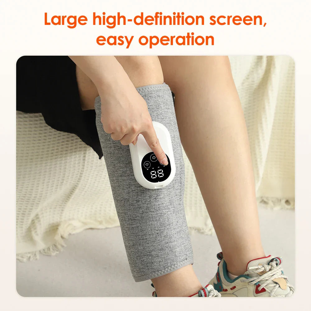 Electric Calf & Leg Massager with Air Pressure & Hot Compress - 4 Levels Massage for Muscle Relief & Blood Circulation