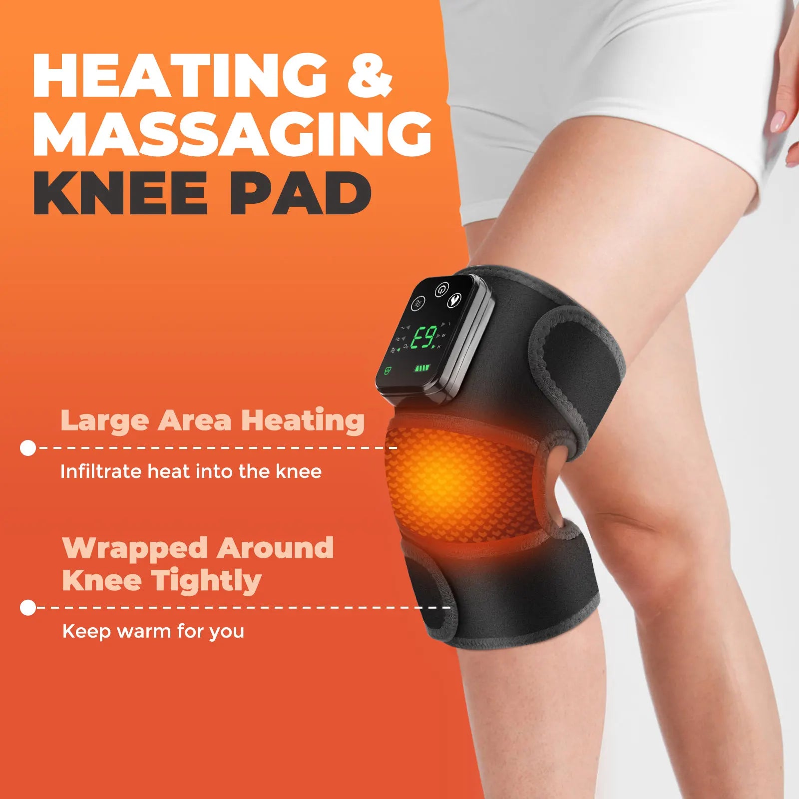 Electric Heating Shoulder Massager Pad with Vibration & Hot Compress for Knee, Elbow, & Shoulder Relief