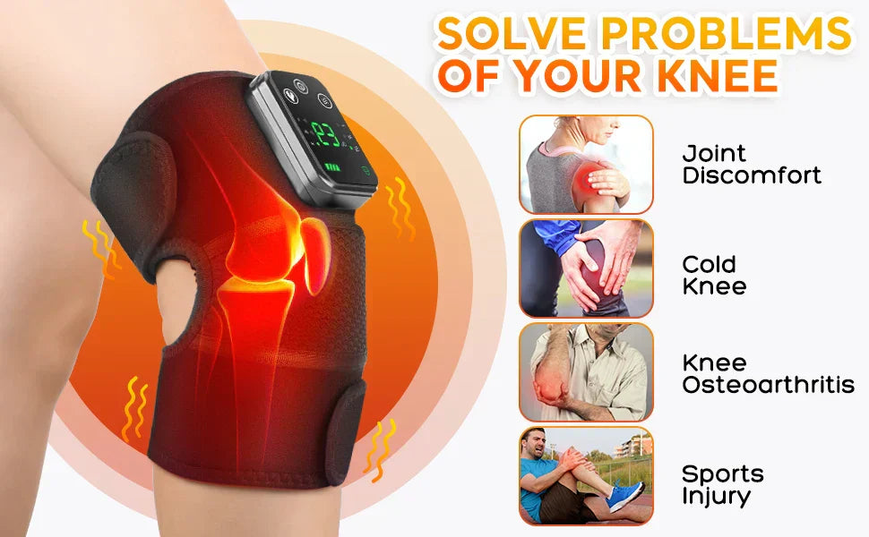 Electric Heating Shoulder Massager Pad with Vibration & Hot Compress for Knee, Elbow, & Shoulder Relief