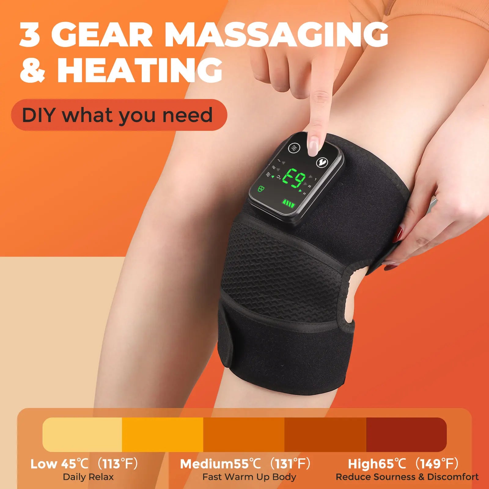Electric Heating Shoulder Massager Pad with Vibration & Hot Compress for Knee, Elbow, & Shoulder Relief