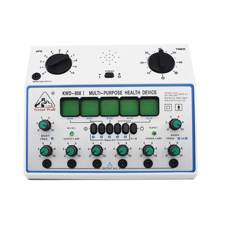 Multipurpose Electronic Acupuncture Machine - 6 Channels, Needle-Free Therapy for Pain Relief & Health Improvement