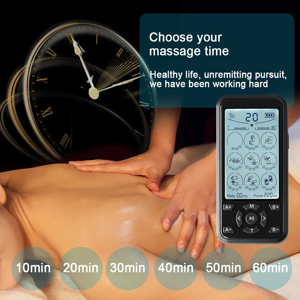 Portable TENS & Muscle Stimulator - DC3.7V Battery, Multifunctional Pain Relief Device for Home Use