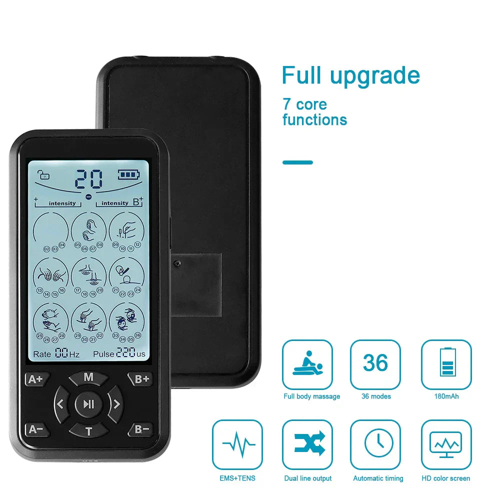 Portable TENS & Muscle Stimulator - DC3.7V Battery, Multifunctional Pain Relief Device for Home Use