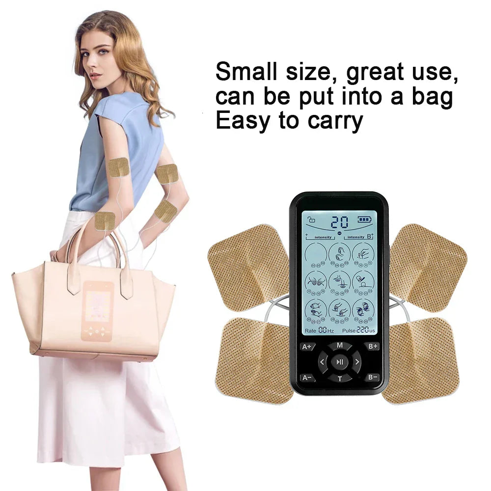 Portable TENS & Muscle Stimulator - DC3.7V Battery, Multifunctional Pain Relief Device for Home Use