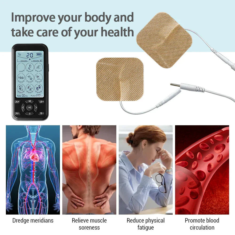 Portable TENS & Muscle Stimulator - DC3.7V Battery, Multifunctional Pain Relief Device for Home Use