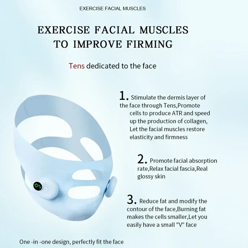 V-Line Electric Face Massager - EMS Facial Slimming Device, Type-C Charging, 3-Hour Endurance, Skin Care Beauty Instrument