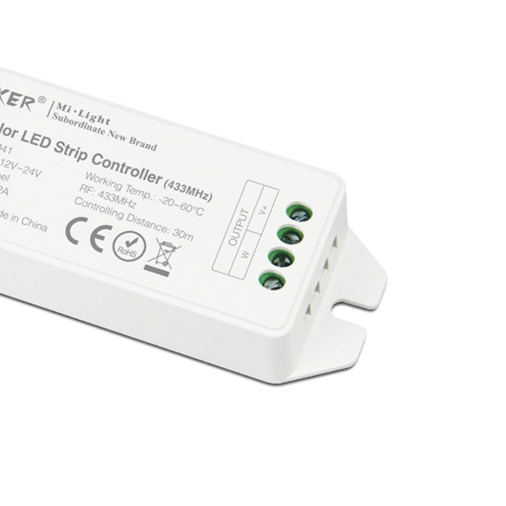 Single Color Dimmer Controller + 433MHz RF Remote Control for LED Strip Tape Light DC12-24V