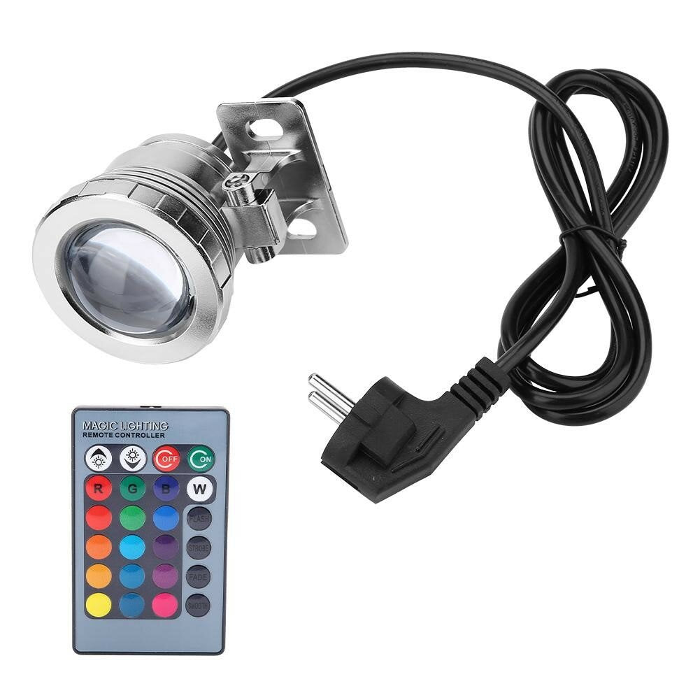 20W RGB LED Spot Lights Underwater Pool Pond Garden Lamp Waterproof + Remote