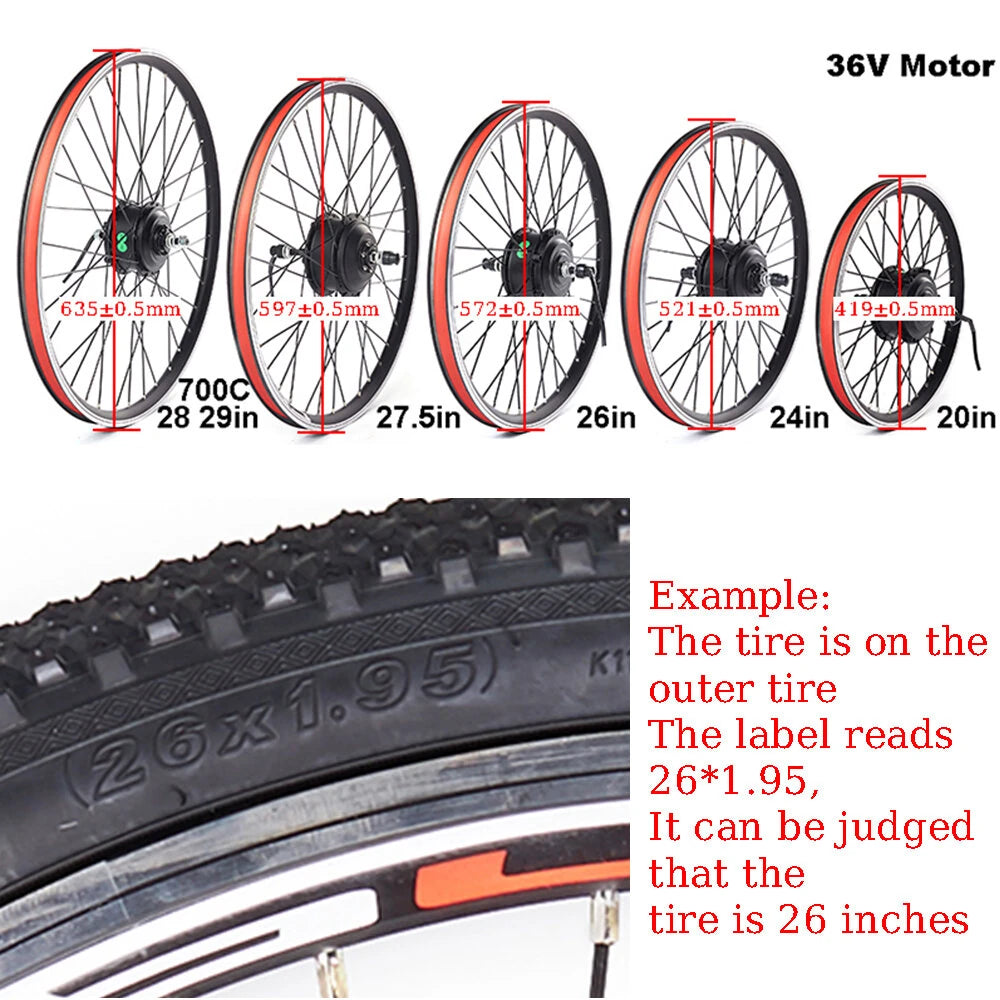 48V 1000W Direct-Drive Ebike Conversion Kit, 55km/h Ultimate Power Hub Motor Wheel Fits Marlin 4, Rockrider ST100, Riverside 120 (26"-29"/700C)