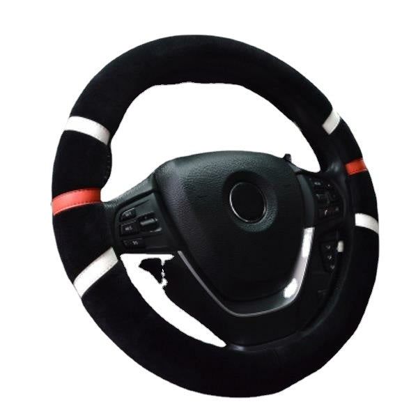 36/38cm Car Steering Wheel Covers Winter Warm Plush Protector Four Colors Universal