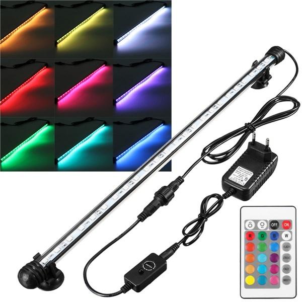 4.5W 60CM Submersible Remote Control/Button 60CM 30 LED RGB Night Lamp for Aquarium Tank Fish Pond