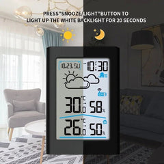 LCD Digital Smart Wireless Weather Station In/Outdoor Thermometer Hygrometer Remote Sensor Alarm Time Clock Weather Forecast