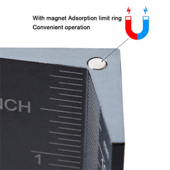 Aluminum Alloy Drill Bit Depth Stop Collar Locator with Magnetic Tool, Dual-Sided Scale, 0-100mm Measuring Range