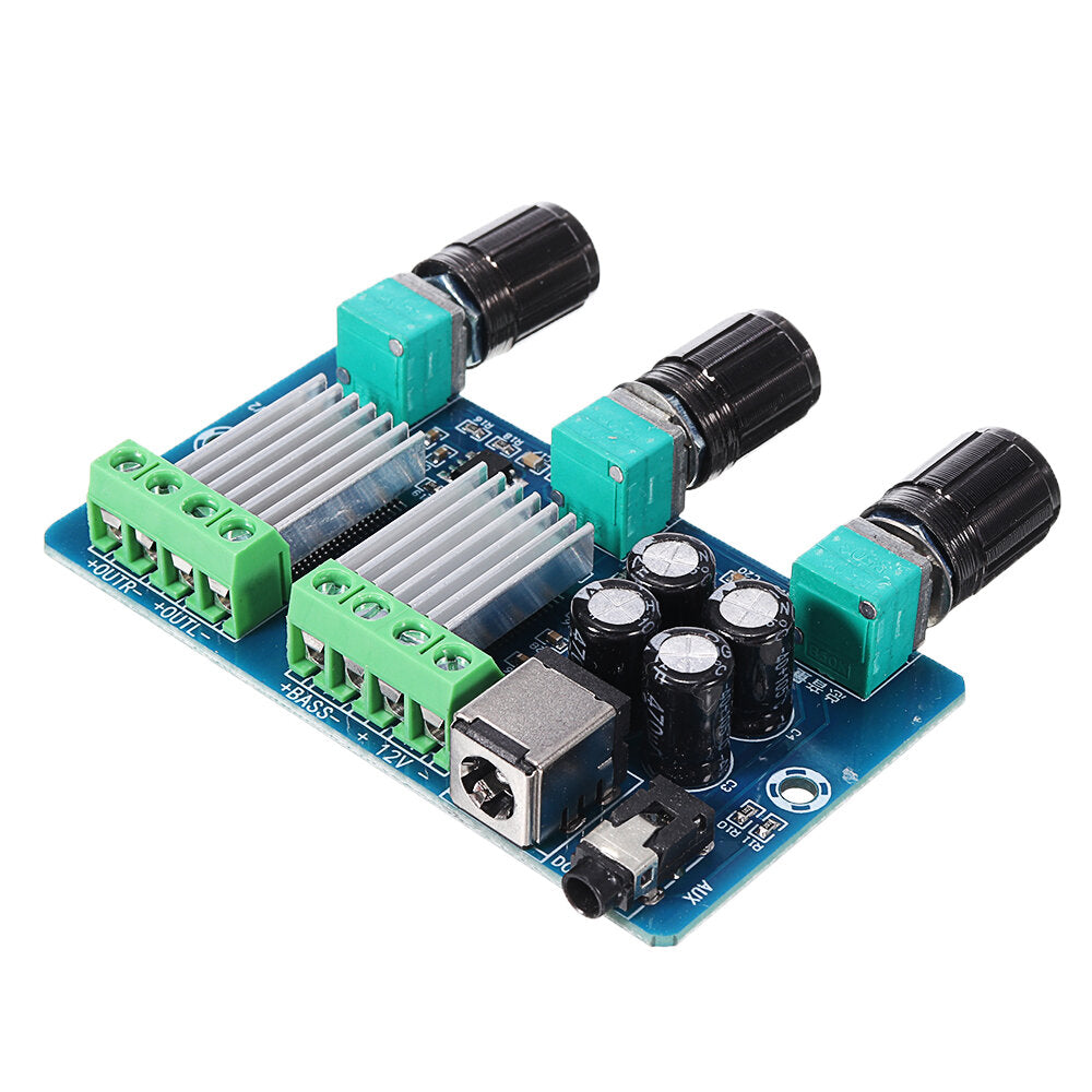 20W+10W+10W 2.1 Channel Stereo Audio Digital Power Amplifier Board Bass Subwoofer AMP Aplificador Audio DC 12V