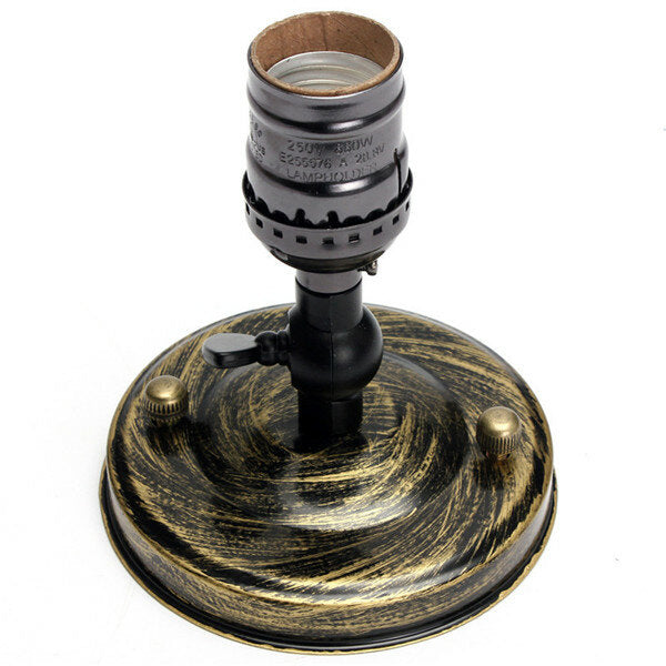 E27/E26 Edison Vintage Light Bulb Socket Silver/Golden/Green Patina/Black Holder 110-240V