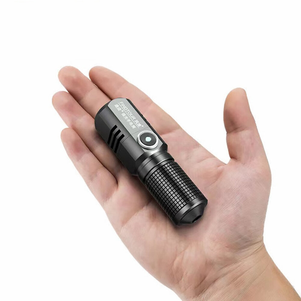 800lm Long Rang Zoomable Super Birght Mini LED Flashlight Aluminum Alloy Type-c Rechargeable Three Gears Dimming Mini Torch