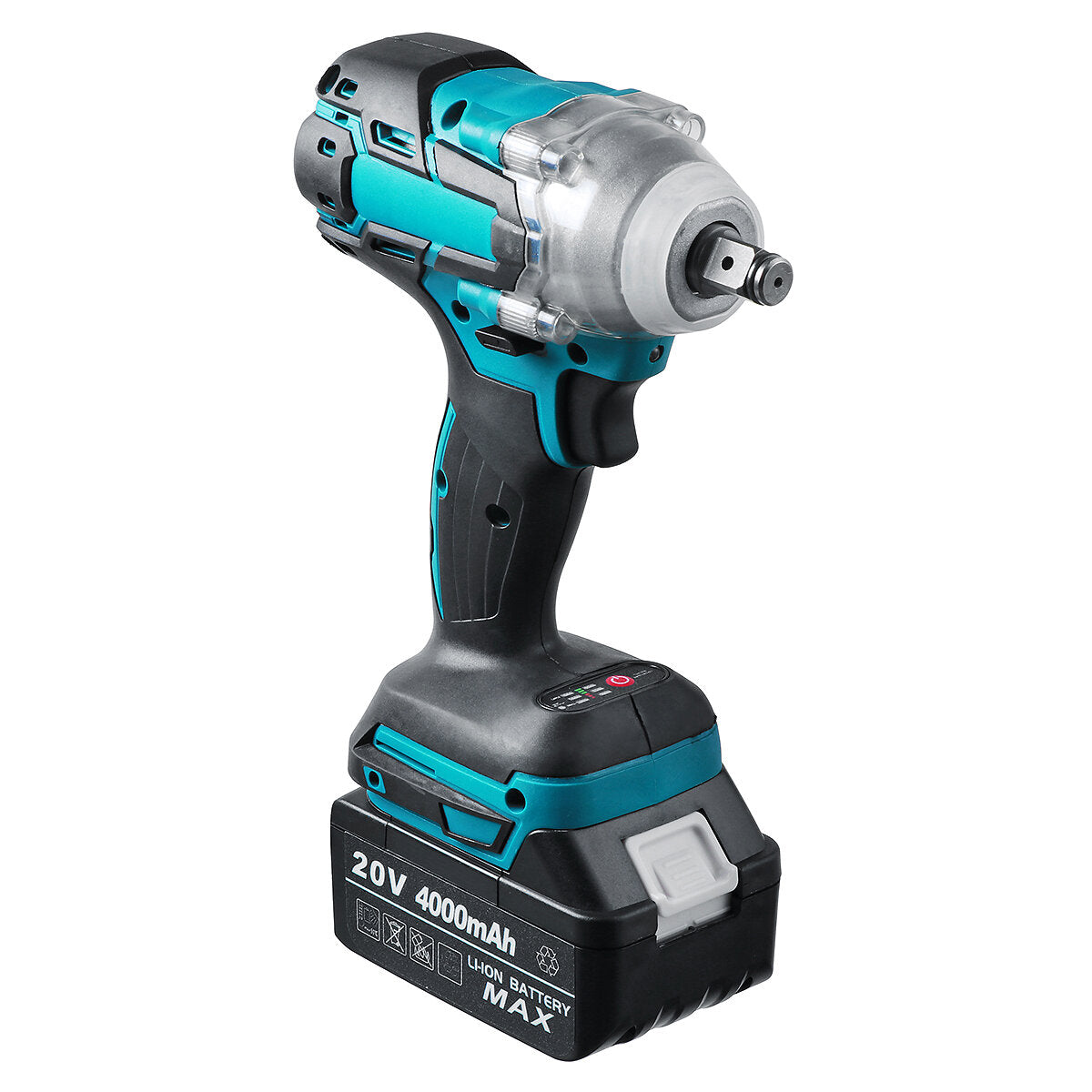 20V 4000mAh Brushless Electric Impact Wrench Cordless 1/2" Socket Tool For Makita Battery