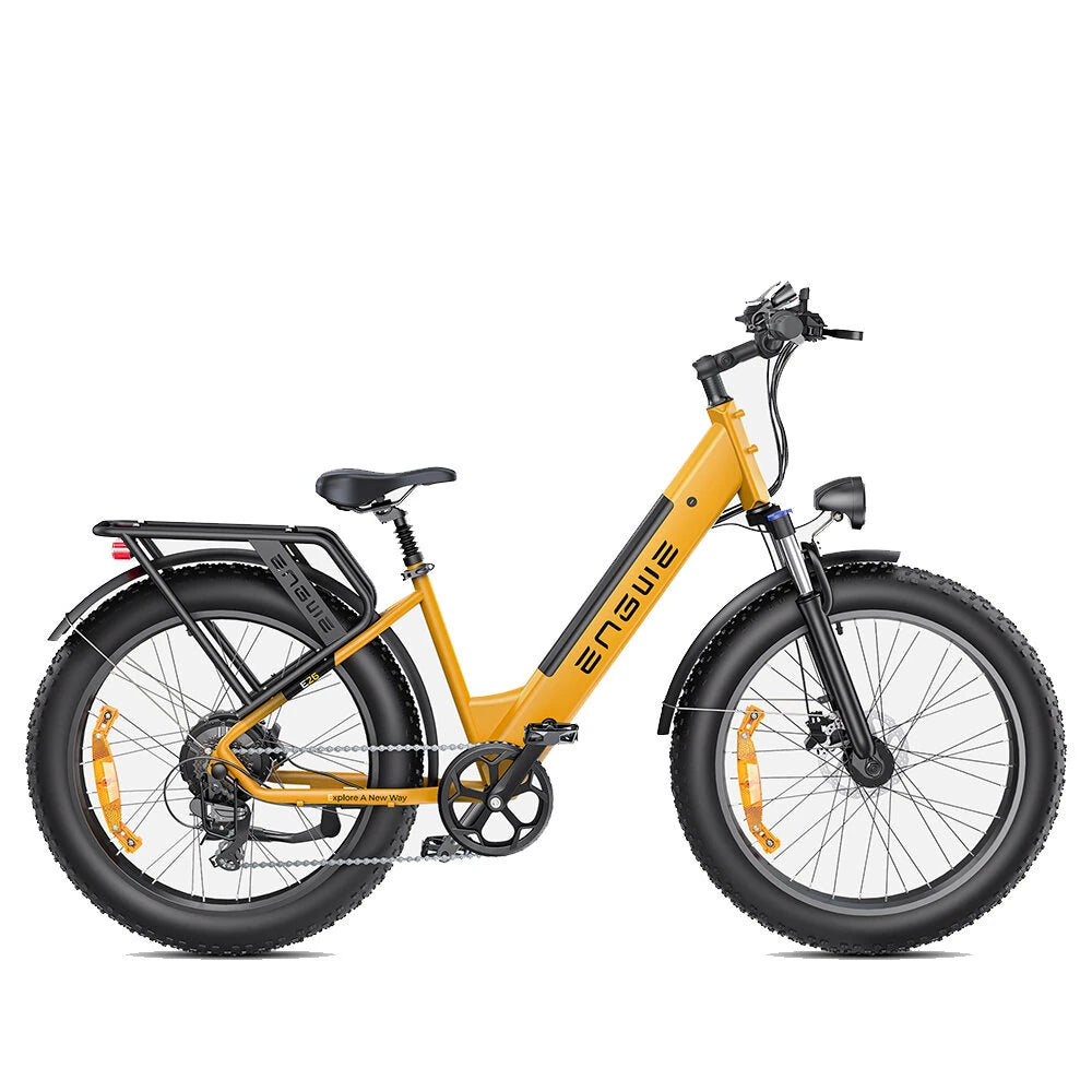 48V 16Ah Electric Bike, 250W Motor, 26*4.0 Inch Fat Tire, 120-140KM Long Range, All-Terrain Mountain E-Bike for Mountain & Snowfield Roads