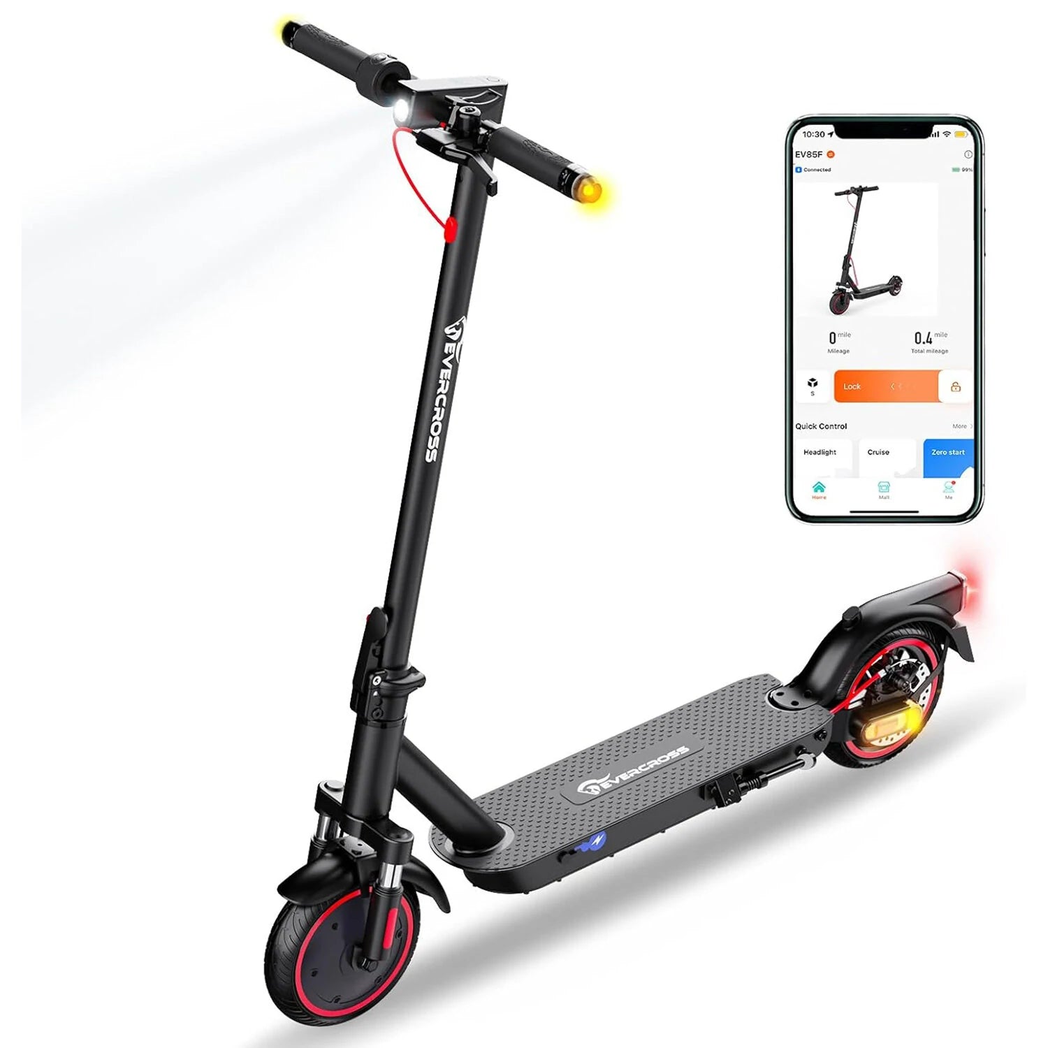 Electric Scooter 36V 7.8AH Battery 350W Motors 8.5inch Solid Tires 30KM Max Mileage 120KG Max Load Folding E-Scooter
