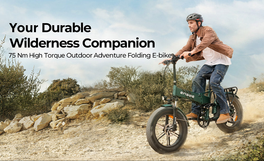 Torque Sensor Electric Bike 16Ah 52V 75Nm Recommended Top Speed 25KM/H High Torque 20*4in 100km Mileage Range Folding Fat Tire Electric Bike Bicycle