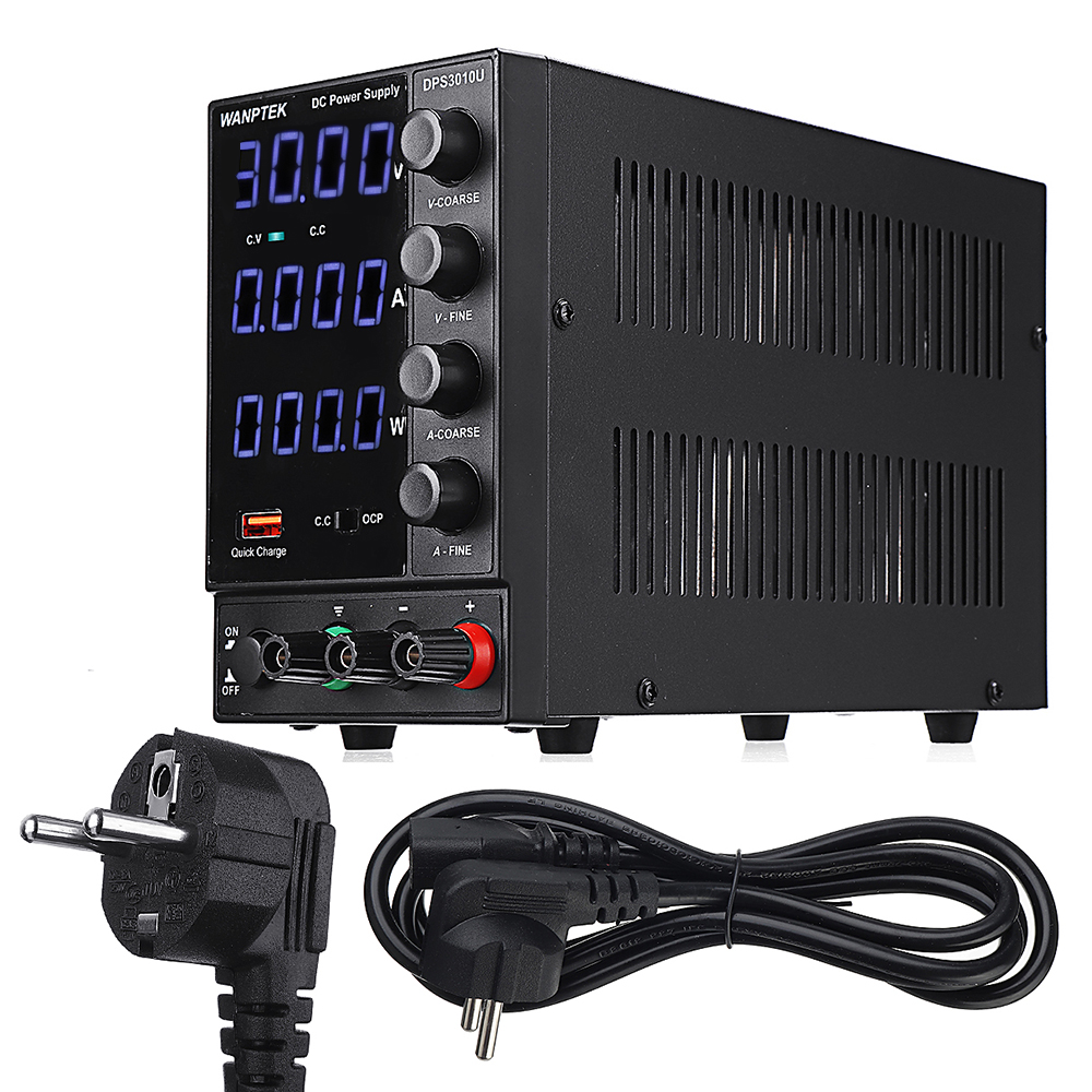 110V/220V 4 Digits Adjustable DC Power Supply 0-30V 0-10A 300W USB Fast Charging Laboratory Switching Power Supply