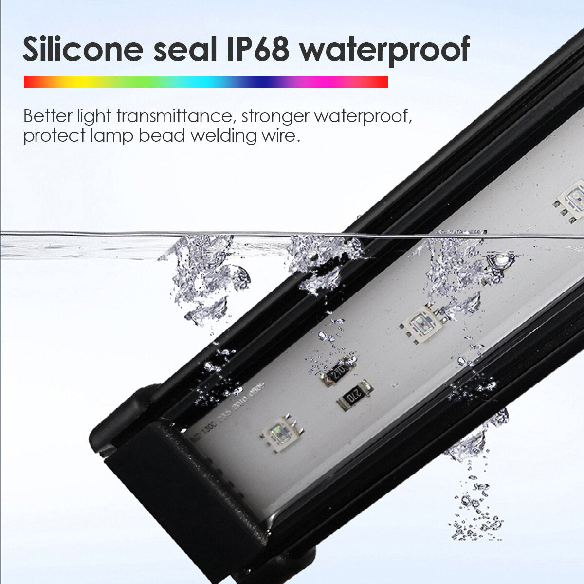 10w 12cm Fish Aquarium Tank Underwater Submersible Change APP Control Colorful LED Light