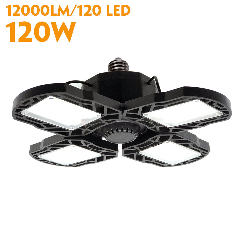 60/80/100/120/150W LED Garage Ceiling Lights 6000LM Garage Lighting Deformable