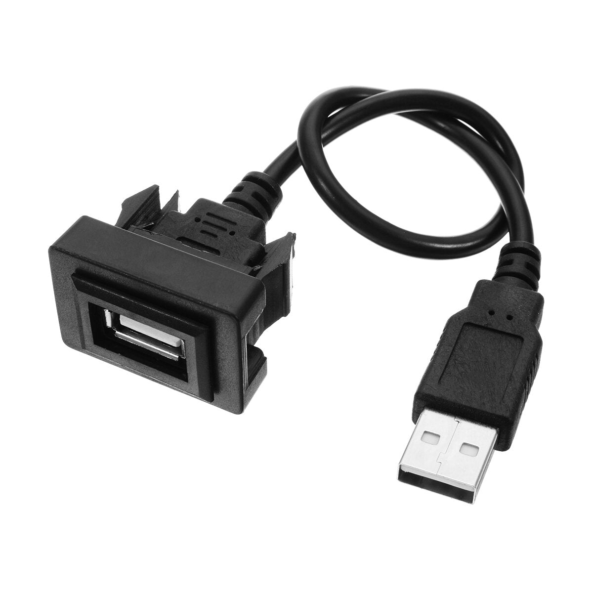 Car USB 2.0 Extension Lead Cable Auto Dashboard Flush Mount Interface Adapter Cord