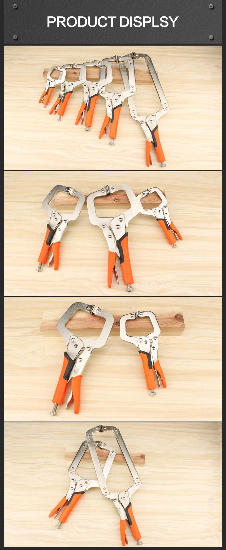 C Type D-type Crimping Pliers Square Mouth Rubber Handle Wood Working Fast Pliers