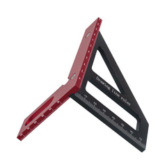 Multi-Functional Aluminum Woodworking Ruler - High Precision 0-76mm, Durable, Black/Red, Easy to Use Tool