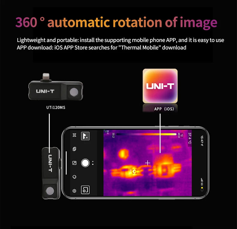 GreenZech Mobile 120 Series | Smartphone Thermal Imaging Camera | 120x90 HD Infrared Imager for iOS & Android