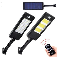 60LED/120COB Solar Lamp Motion Sensor IP65 Wall Light  Outdoor Remote Control