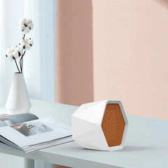 Hexagonal Mini Electric Heater with Temperature Control - Desktop Air Warmer Fan