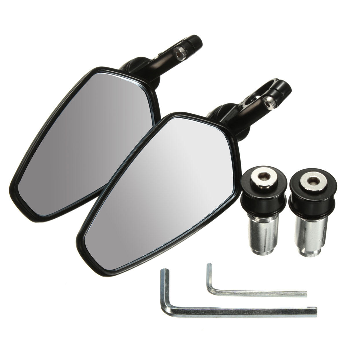 7/8inch 22mm Handlebar End Side Rear View Mirrors Motorcycle Universal Aluminum