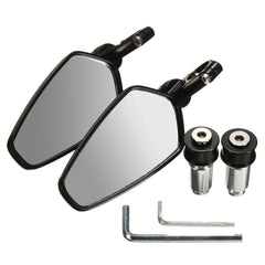 7/8inch 22mm Handlebar End Side Rear View Mirrors Motorcycle Universal Aluminum