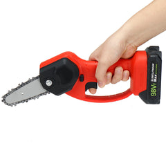 550W 98VF 4inch Rechargeable Electric Chain Saw Woodworking Cutting Saw